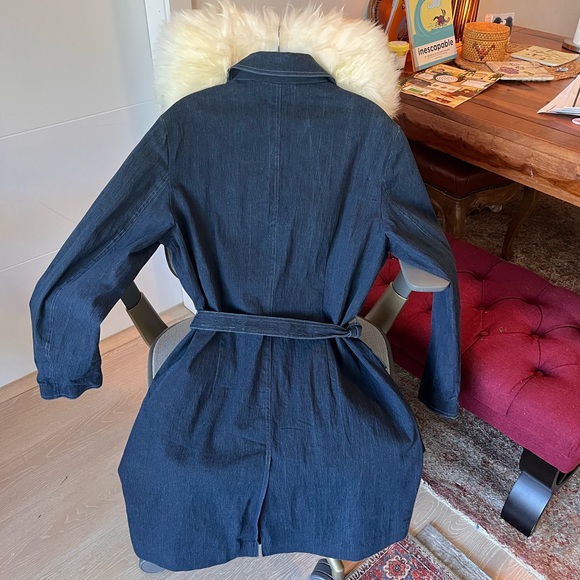 Vintage Denim Trench Coat - Picture 3 of 4